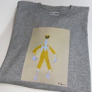 Art on Fabric Gray Yellow Power Ranger Tee